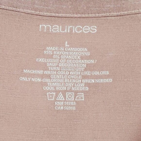 Maurices Large Pink LS Top - Picture 2 of 5